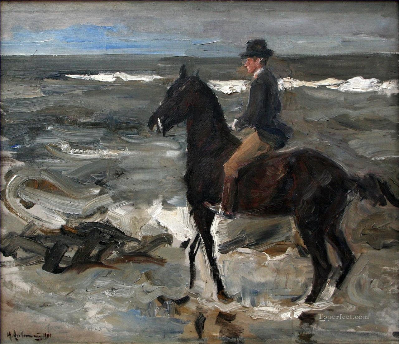 Jinete en la playa 1904 Max Liebermann Impresionismo alemán Pintura al óleo